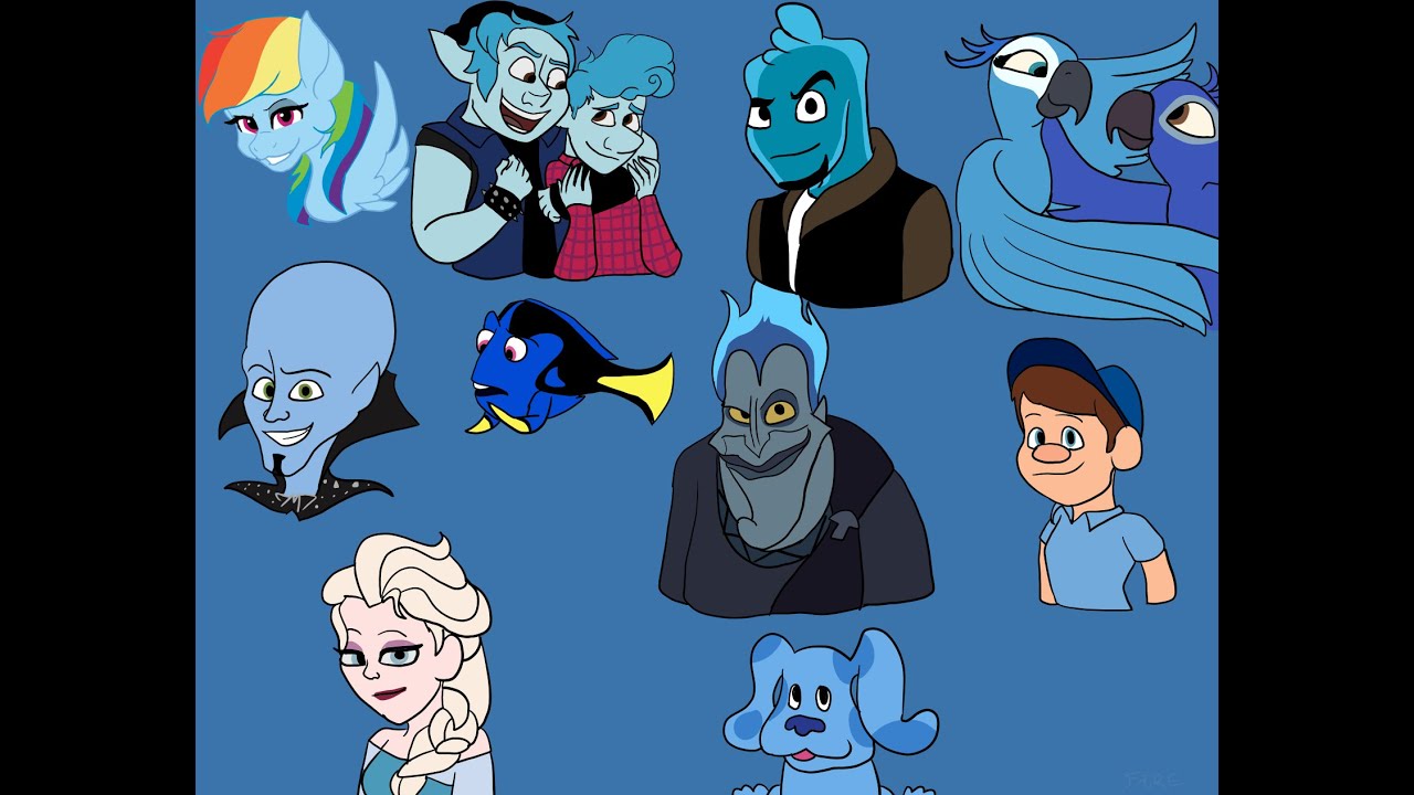 Blue Characters Speedart