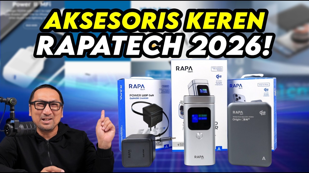 Aksesoris Keren! Power Bank Wireless Kencang & Charger dgn Kabel Rollable - Update Produk RAPAtech