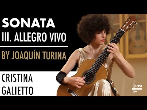 Cristina Galietto performs Joaquin Turina's "Sonata: III. Allegro Vivo" on a 2008 Edmund Blöchinger