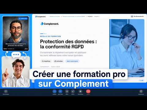 Comment CRÉER facilement une formation PROFESSIONNELLE sur Complement | Exemple RGPD