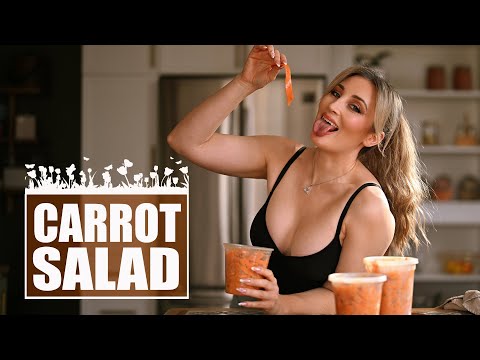 Carrot Ribbon Salad With Creamy Vegan Dressing! Cooking with Wolf Of The Wild