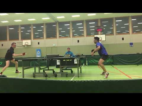 Tischtennis Verbandsliga - schöne Dynamik in Zeitlupe