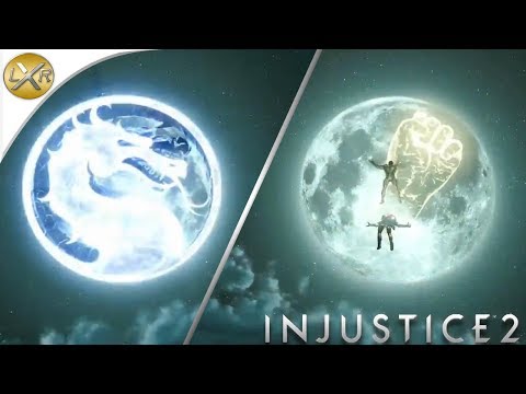 Injustice 2 - Raiden & Black Lightning Super Move & Outro Comparison