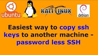 Easiest way to copy ssh keys to another machine Linux and do password less SSH