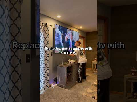 Replacing My Parents Tv With A 100in TV