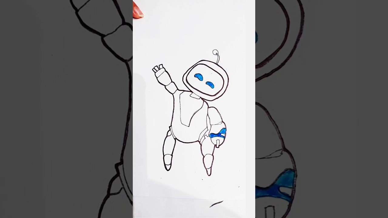 How to draw astro bot #drawing #coloring#art#easydrawing #cute #explore#shorts#astro bot#videogames