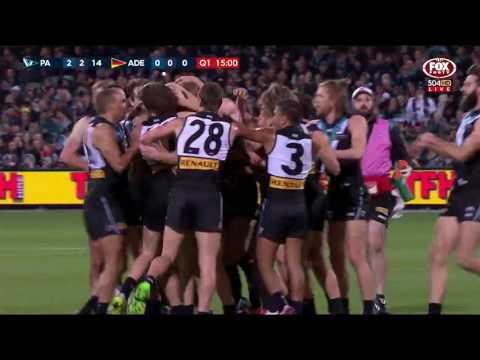 Jesse Palmer big grab and first AFL goal