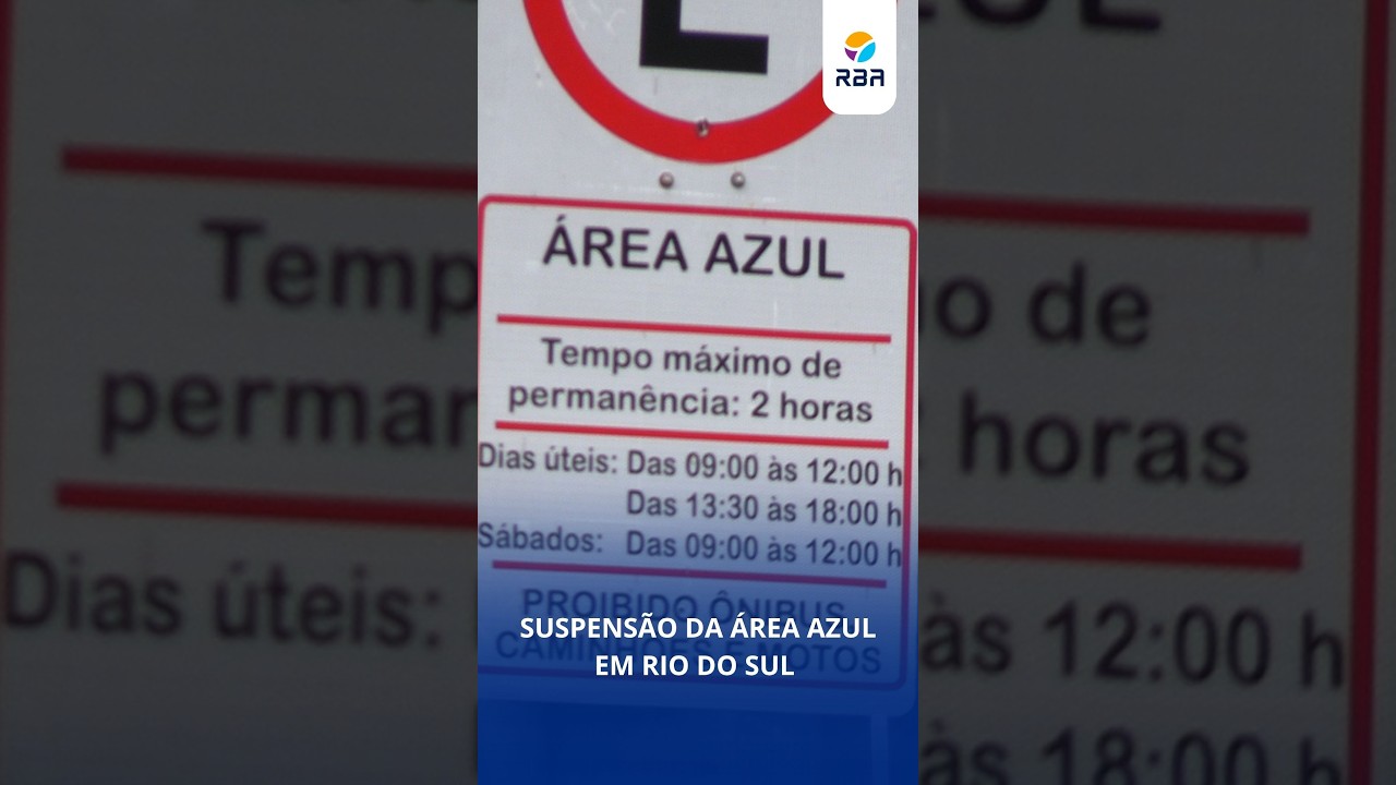Área Azul: cobrança de estacionamento é suspensa em Rio do Sul