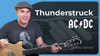 AC/DC - Thunderstruck Guitar Lesson Riff, Chords &amp; Rhythms