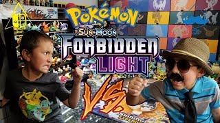 ETHAN FIGHTS CARL!! New Forbidden Light Booster Pack Early Opening!! Pokemon Cards Battle!