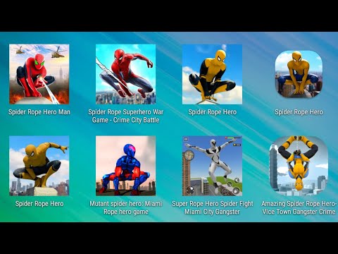 Amazing Spider Rope Hero Vice Town Gangster Crime,Mutant Spider Hero Miami Rope Hero Game