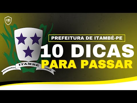10 Dicas para ser APROVADO na Prefeitura de Itambé/ PE - Prof.  Fernando Ricardo