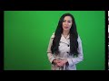 Beautiful Girl Talking In Front Of A Green Screen