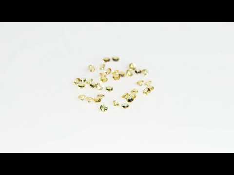 Натуральный желтый Сапфир круг 1.2мм 0.01ct видео