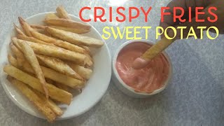 how to cook CRISPY FRIES sweet potato/quick and easy kamote fries