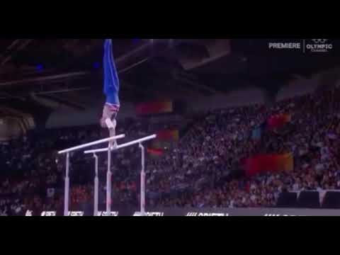 Joe Fraser (GBR) Gold Parallel Bars World Championships 2019 Stuttgart