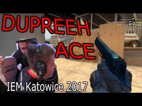 CS:GO - dupreeh INSANE Deagle ACE! @IEM Katowice 2017 (CHAT REACTIONS)