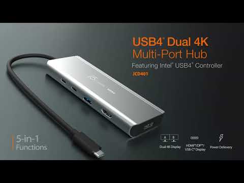 USB-хаб J5create USB-C 5-в-1 Grey (JCD401-N)