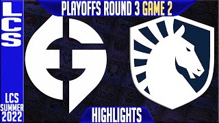 EG vs TL Highlights Game 2 | LCS Playoffs Summer 2022 Round 3 Lower Evil Geniuses vs Team Liquid G2