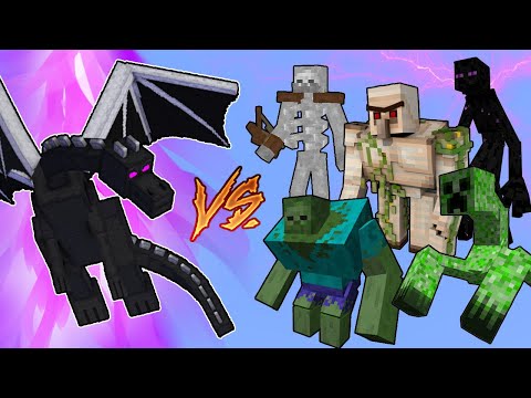 Ender Dragon Vs. Mutant Monsters in Minecraft