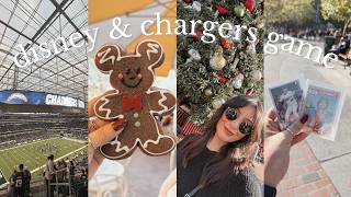 VLOGMAS ✨ christmas at disneyland, chargers vs raiders game