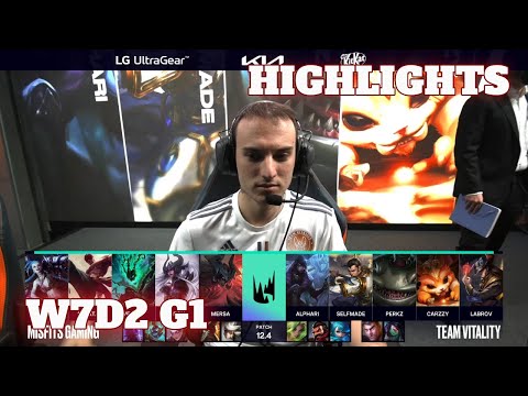 MSF vs VIT - Highlights | Week 7 Day 2 S12 LEC Spring 2022 | Misfits vs Vitality W7D2