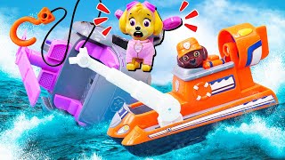 Spielzeug Video für Kinder mit der Paw Patrol | Kinder Cartoons. Skyes Hubschrauber ist abgestürzt