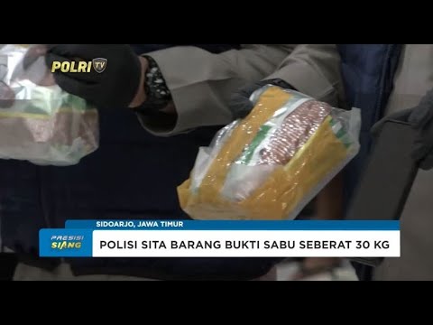 POLDA JATIM POLRES SIDOARJO TANGKAP PENGEDAR 30 KG SABU