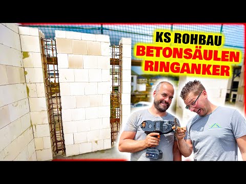 BETONSÄULEN mit RINGANKER bewehren & betonieren! | KS ROHBAU #07 | Home Build Solution