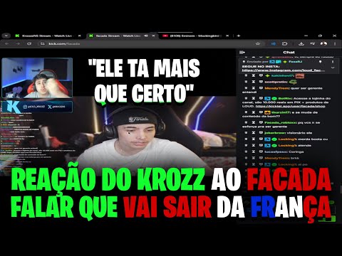 Krozz's reaction to Facada saying he's leaving France!!
