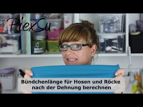 Nähanleitung - Bündchenlänge für Hosen und Röcke nach der Dehnung berechnen | PiexSu