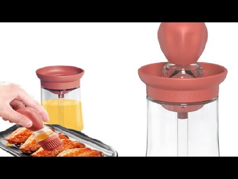 Oil Dispenser Bottle With Basting Brush   2 In 1 Glass Olive Oil Storage Container Review, Works wel