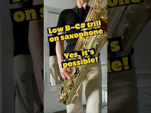 Low B–C♯ trill on saxophone? Yes, it’s possible! #SaxTricks #SaxTips #AlternateFingering #TrillHack