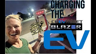 Download the video "Telsa Super Charger  with CCS to NACS adapter Chevy Blazer EV"