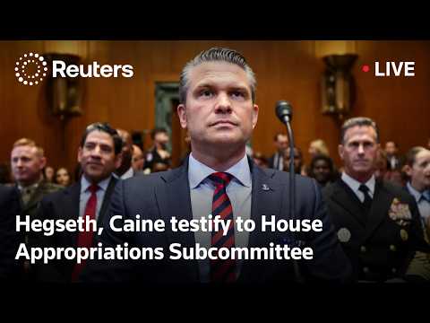 Video Thumbnail: LIVE: Hegseth, Caine testify to House Appropriations Subcommittee