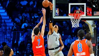 "지는거에요?" "이겨" 외계에서 돌아온 웸반야마의 복귀 신고식 | NBA 샌안토니오 VS 오클라호마