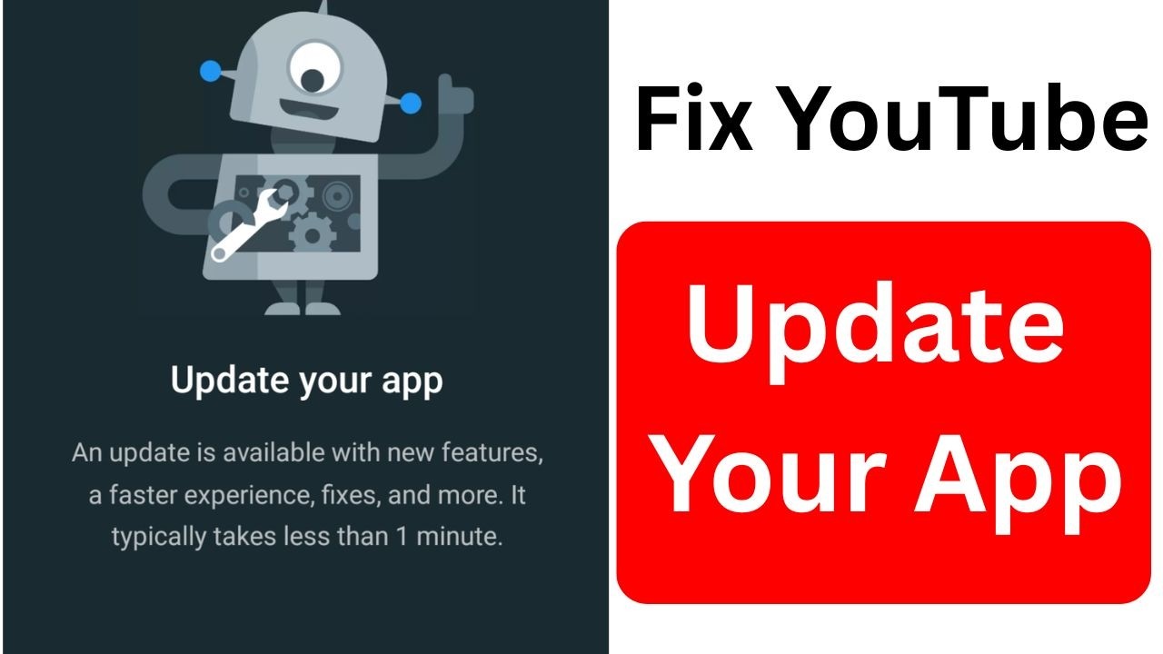 Fix Update Your App Problem On YouTube 2026 An Update is Available with New Feature