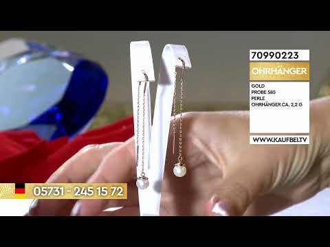 Серьги-протяжки из красного золота 585 пробы с жемчугом