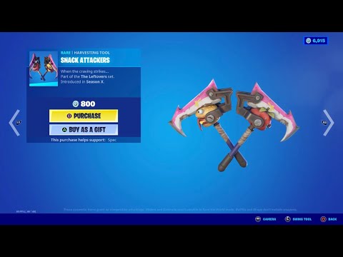 *RARE* Snack Attackers Pickaxe! (Fortnite Battle Royale)