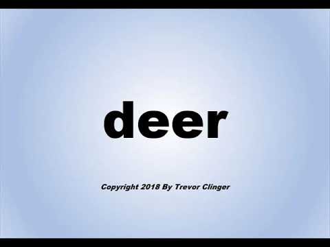How To Pronounce deer (In English)