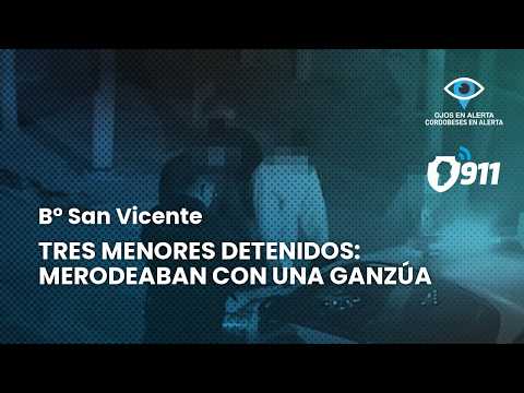 B° San Vicente 🚨 Tres menores detenidos: merodeaban con una ganzúa