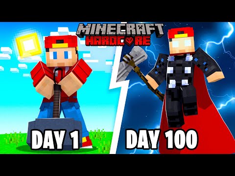 I Survived 100 Days in HARDCORE Minecraft as a SUPERHERO...