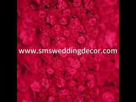 Vídeo de exibição de parede de flores em vermelho - Conhecimento