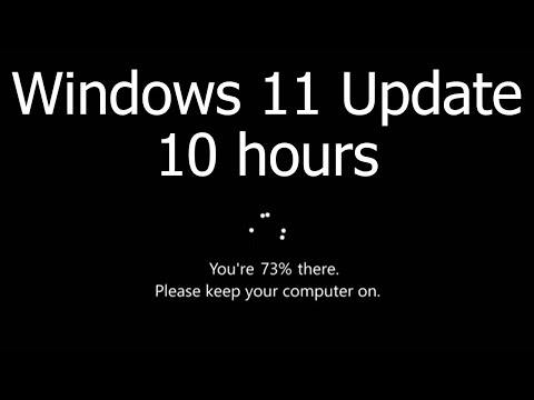 Windows 11 Update Screen 10 hours REAL COUNT in 4K UHD !