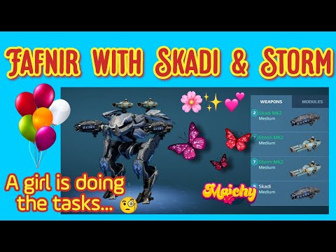 War robots – Fafnir with Skadi and Storm + A girl is doing the tasks... 🧐 WR Gameplay