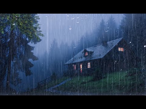 Fall Asleep With The Soothing Sounds Of Rain And Thunder | ASMR, Study, Relax with Rain Sounds