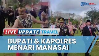 Peringati HUT ke-77 Bhayangkara, Bupati dan Kapolres Lakukan Tarian Khas Dayak Manasai