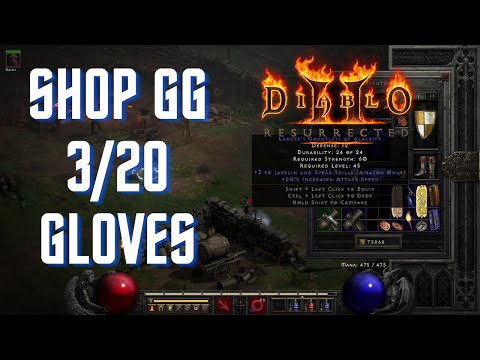 Guide To Shopping 3/20 Gloves D2R (Easy HRs) #d2r #charsi #d2resurrected