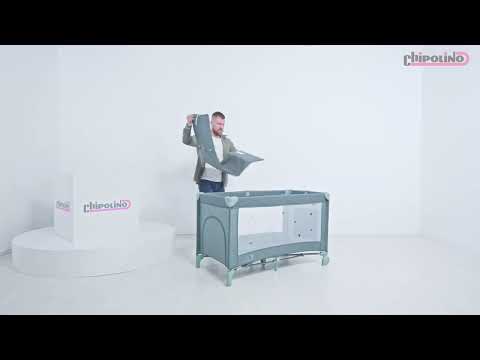 Patut pliabil cu saltea de infasat Chipolino Luna