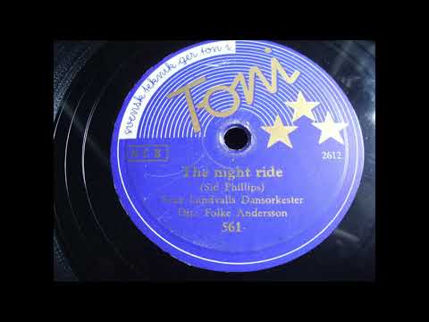Sune Lundsvalls Dansorkester. Dir. Folke Andersson: The night ride (1937)